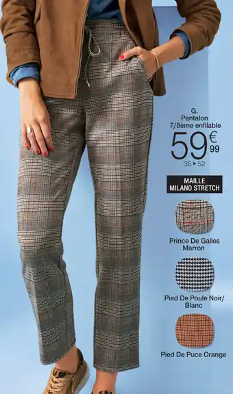 Damart PANTALON 7/8ÈME ENFILABLE MAILLE MILANO aanbieding