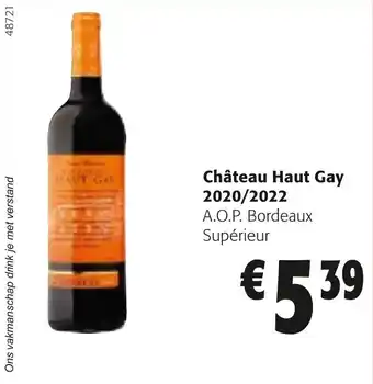 Colruyt Château Haut Gay 2020/2022 aanbieding