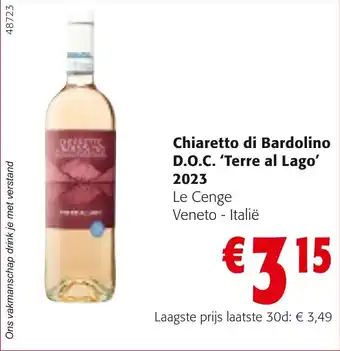 Colruyt Chiaretto di Bardolino D.O.C. 'Terre al Lago' 2023 aanbieding
