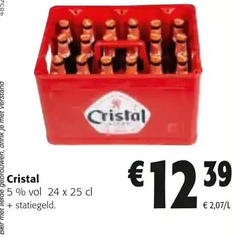 Colruyt Cristal 5 % vol 24 x 25 cl + statiegeld aanbieding