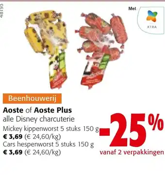 Colruyt Aoste of Aoste Plus alle Disney charcuterie aanbieding