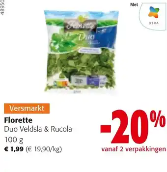Colruyt Florette Duo Veldsla & Rucola 100g aanbieding