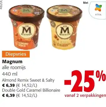 Colruyt Magnum Almond Remix Sweet & Salty of Double Gold Caramel Billionaire aanbieding