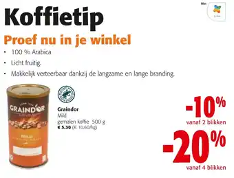 Colruyt Graindor Mild gemalen koffie 500 g aanbieding