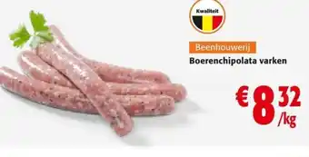 Colruyt Boerenchipolata varken aanbieding