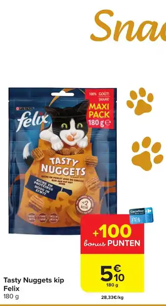 Carrefour Market Tasty Nuggets kip felix aanbieding