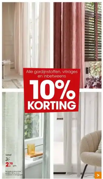 Kwantum Alle gordijnstoffen, vitrages en inbetweens aanbieding