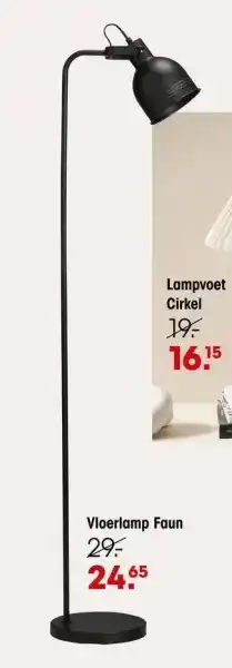 Kwantum Vloerlamp faun aanbieding