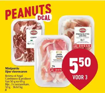 Delhaize Miniportie fijne vleeswaren aanbieding