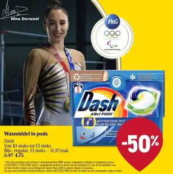 Delhaize Wasmiddel in pods aanbieding