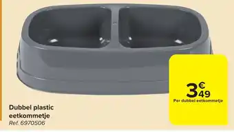 Dubbel plastic eetkommetje