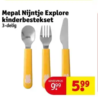 Kruidvat Mepal Nijntje Explore kinderbestekset 3-delig aanbieding