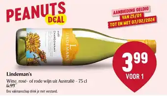 Delhaize Lindemans 75 cl aanbieding