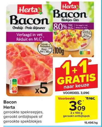 Carrefour Market Herta Bacon aanbieding