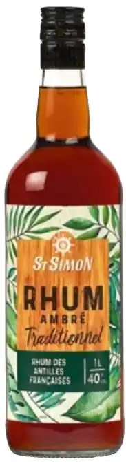 Auchan Rhum ambre st simon 1 l aanbieding