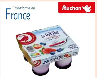 YAOURT DE SAVOIE SUR LIT DE FRUITS ROUGES AUCHAN
