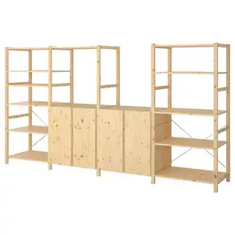 IKEA Ivar 4 elementen/planken, grenen, 344x50x179 cm aanbieding
