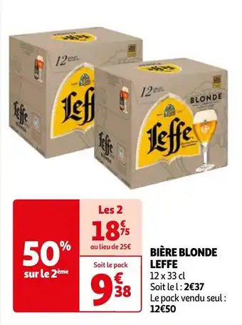 Auchan BIÈRE BLONDE LEFFE 12 x 33 cl aanbieding