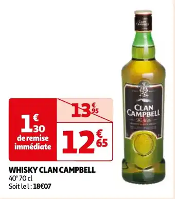 Auchan WHISKY CLAN CAMPBELL aanbieding