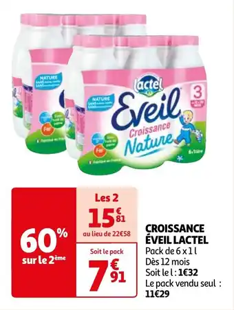 Auchan CROISSANCE ÉVEIL LACTEL aanbieding