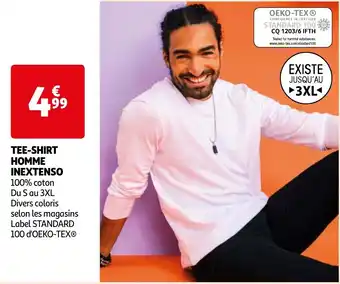 Auchan TEE-SHIRT HOMME INEXTENSO aanbieding