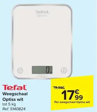 Tefal Weegschaal Optiss wit
