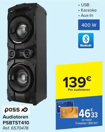 Carrefour Market poss Audiotoren PSBTST410 aanbieding