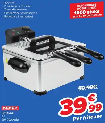 Carrefour Market MEDEK Friteuse 5 L aanbieding