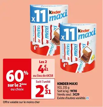 Auchan KINDER MAXI aanbieding