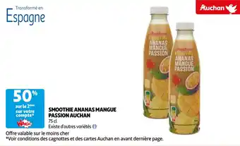 Auchan SMOOTHIE ANANAS MANGUE PASSION 75 cl aanbieding