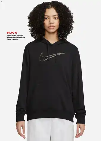 Intersport Sweatshirt à capuche femme Sportswear Club Fleece Premium aanbieding