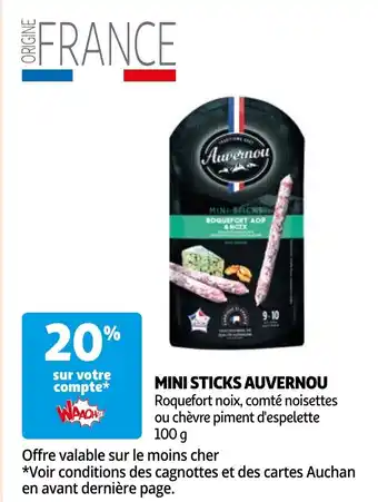 Auchan MINI STICKS AUVERNOU aanbieding