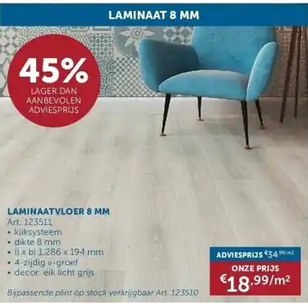Zelfbouwmarkt Laminaatvloer 8 mm aanbieding