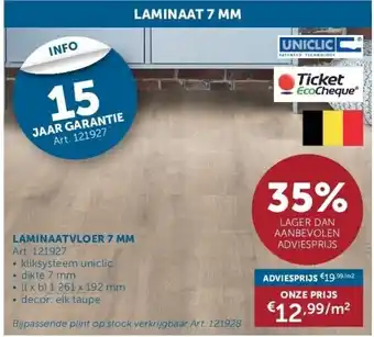 Zelfbouwmarkt Laminaatvloer 7 mm aanbieding