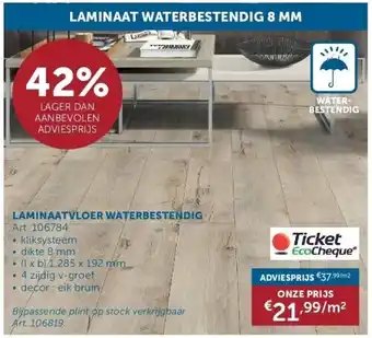 Zelfbouwmarkt Laminaatvloer waterbestendig aanbieding