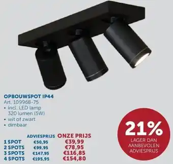 Zelfbouwmarkt Opbouwspot ip44 aanbieding