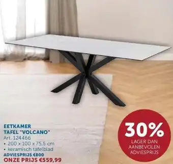 Zelfbouwmarkt Eetkamer tafel volcano aanbieding