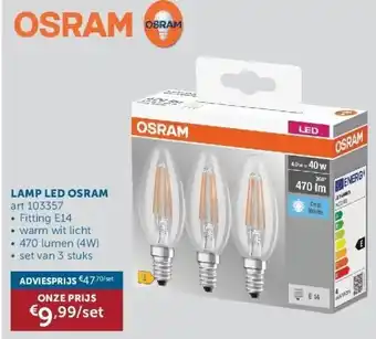 Zelfbouwmarkt Lamp led osram aanbieding