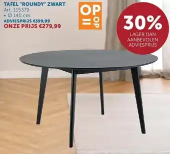 Zelfbouwmarkt Tafel roundy zwart aanbieding