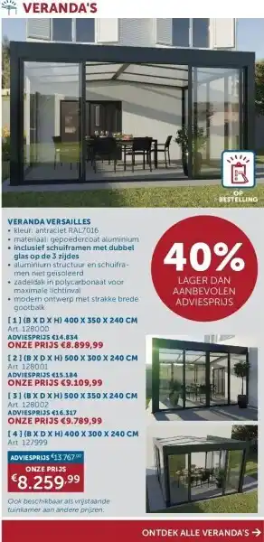 Zelfbouwmarkt Veranda versailles aanbieding