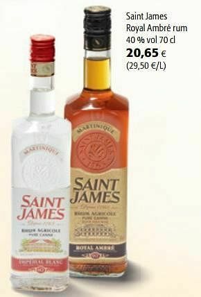 Colruyt Saint james royal ambré rum aanbieding