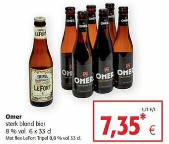 Colruyt Omer sterk blond bier aanbieding