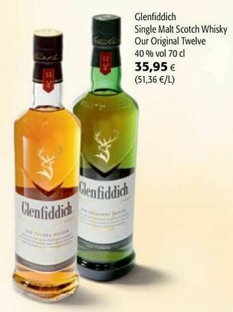 Colruyt Glenfiddich single malt scotch whisky our original twelve aanbieding