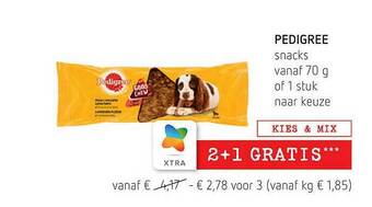 Spar Pedigree Snacks aanbieding