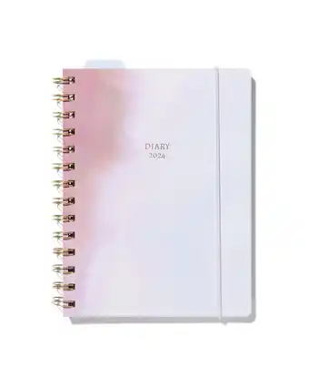 HEMA Hema agenda met spiraal 2024 pastel 18.3x14 aanbieding