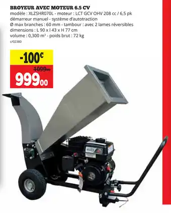Dema Broyeur Avec Moteur 6.5 CV aanbieding