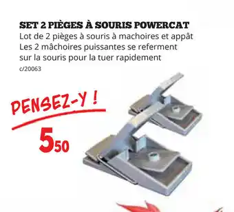 Dema Set 2 Pieges A Souris Powercat aanbieding