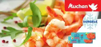 Auchan Queues de crevettes cocktail cuites surgelees aanbieding