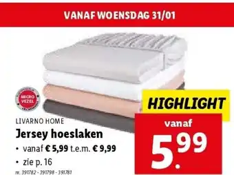Lidl Jersey hoeslaken aanbieding