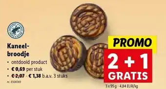 Lidl Kaneelbroodje aanbieding